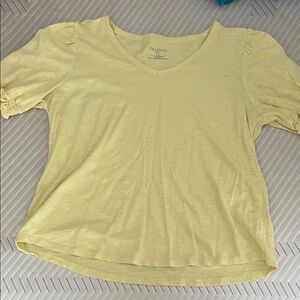 Talbots Light Yellow Short Sleeve Top
